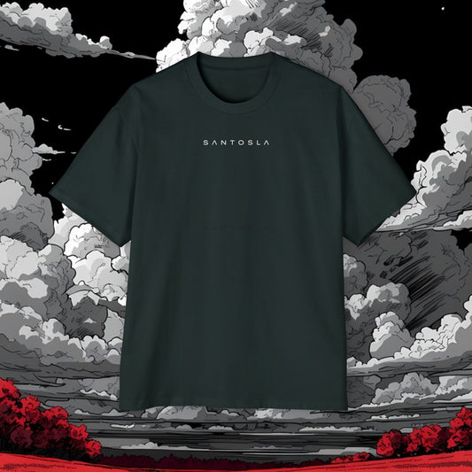 Oversized Graphic Tee — 'SANTOSLA' Front & Vintage 'Batman Paris' Back Print