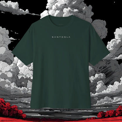 Sakura Grid Tee — Cherry Blossom Graphic Boxy T‑Shirt