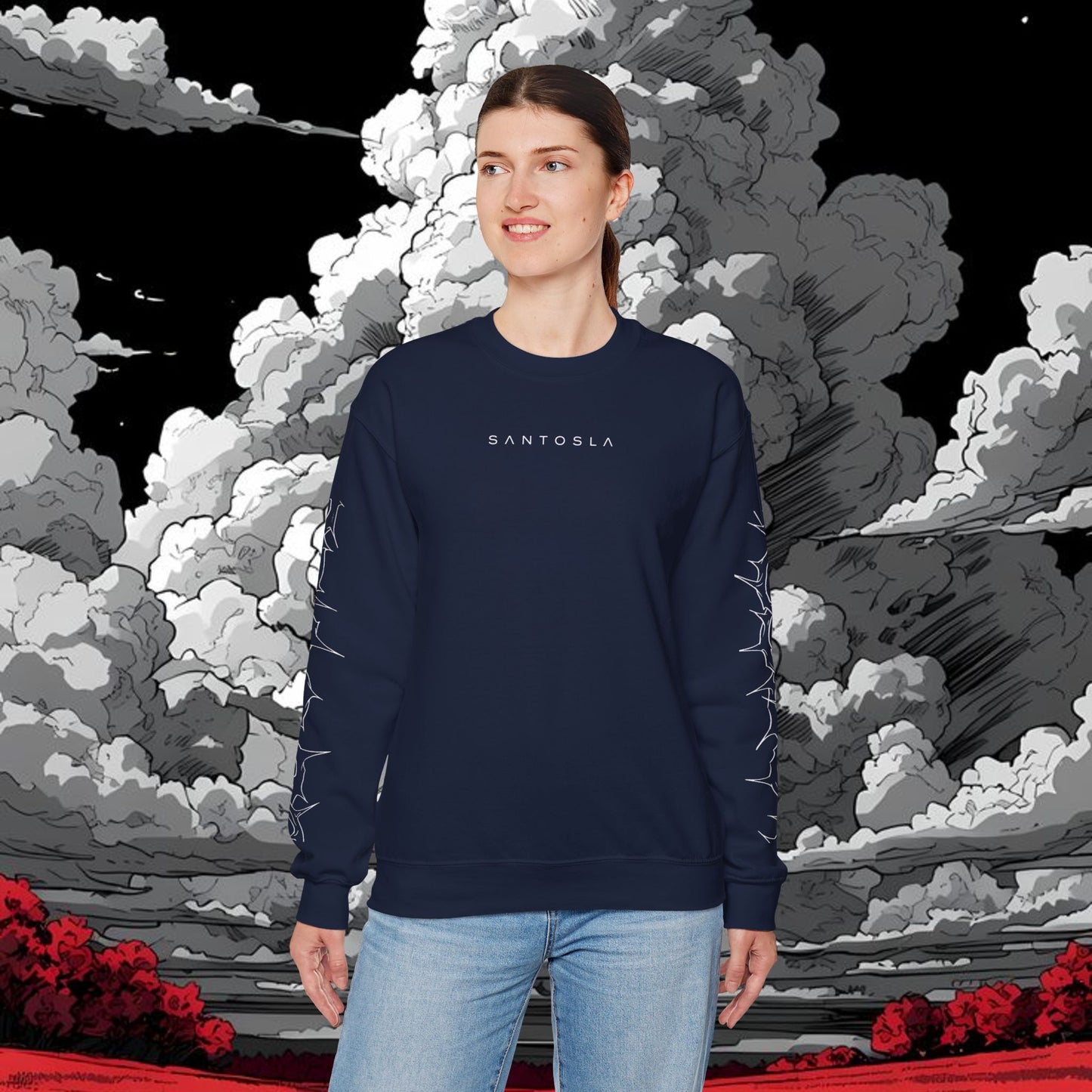 Inhale Exhale Crewneck Sweatshirt — Minimal Mental Health Graphic Pullover