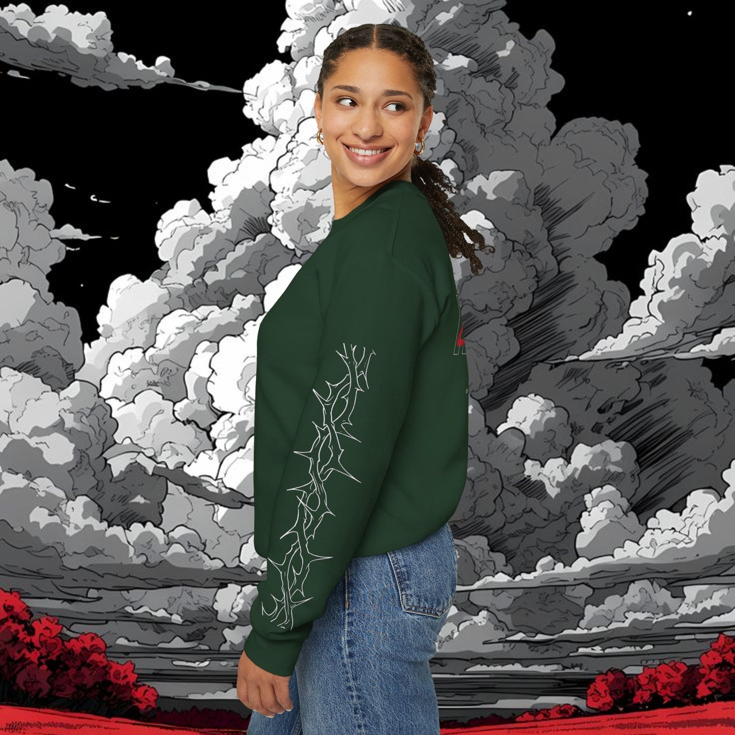 Inhale Exhale Crewneck Sweatshirt — Minimal Mental Health Graphic Pullover