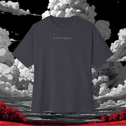Sakura Grid Tee — Cherry Blossom Graphic Boxy T‑Shirt