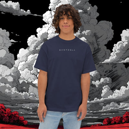 Sakura Grid Tee — Cherry Blossom Graphic Boxy T‑Shirt