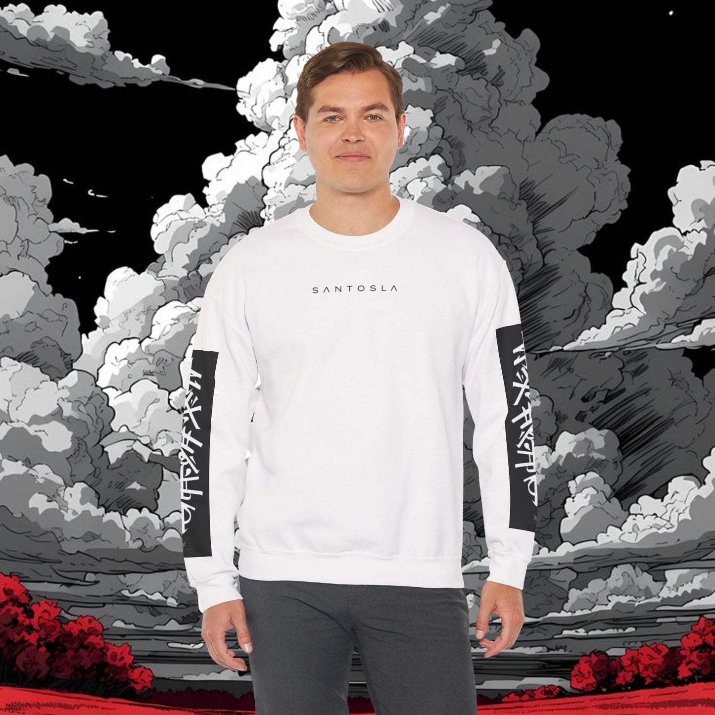 Moon Graphic Crewneck Sweatshirt