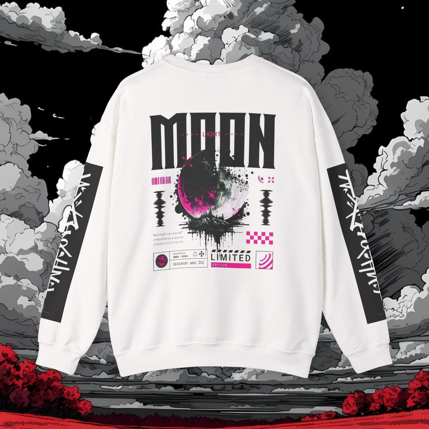 Moon Graphic Crewneck Sweatshirt