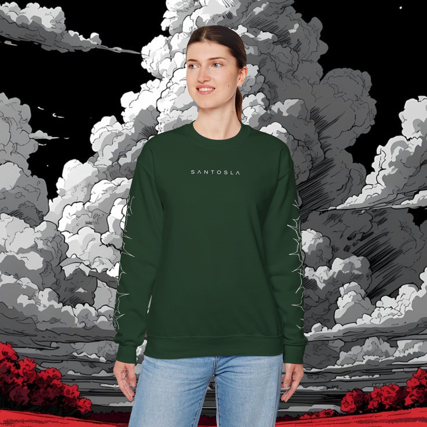 Inhale Exhale Crewneck Sweatshirt — Minimal Mental Health Graphic Pullover
