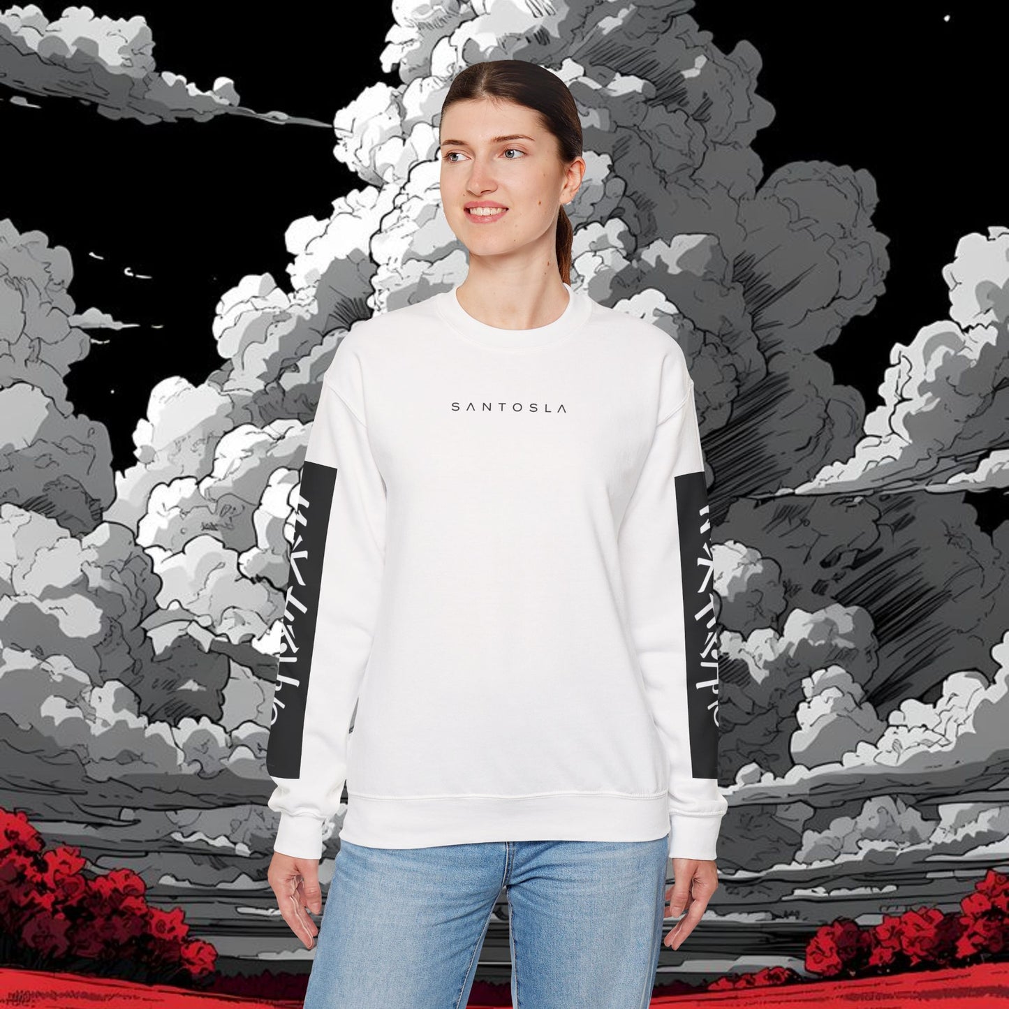 Moon Graphic Crewneck Sweatshirt