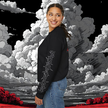 Inhale Exhale Crewneck Sweatshirt — Minimal Mental Health Graphic Pullover
