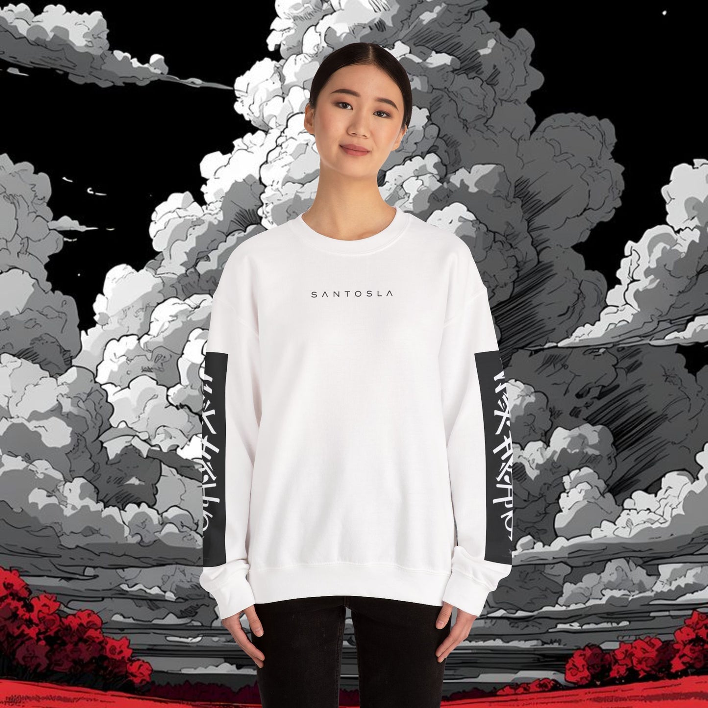 Moon Graphic Crewneck Sweatshirt