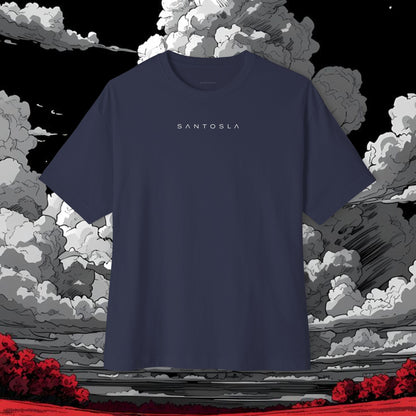 Sakura Grid Tee — Cherry Blossom Graphic Boxy T‑Shirt