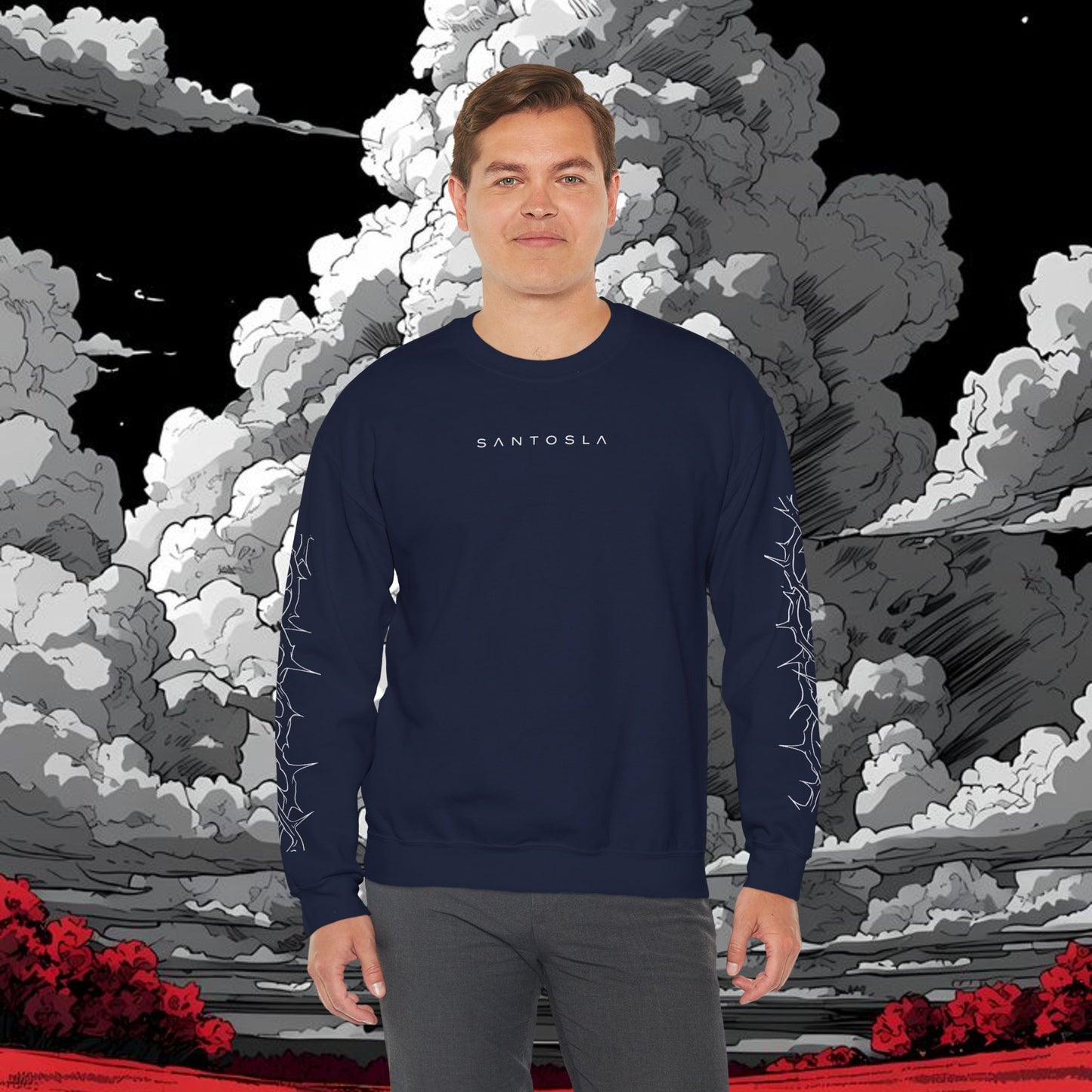 Inhale Exhale Crewneck Sweatshirt — Minimal Mental Health Graphic Pullover