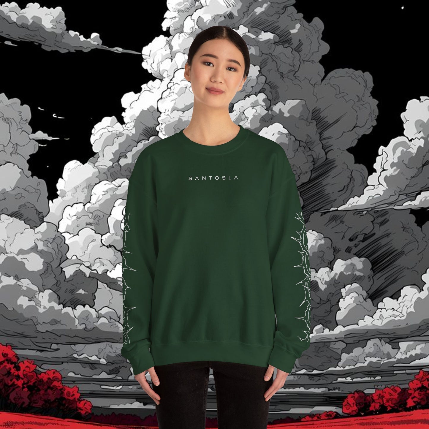 Inhale Exhale Crewneck Sweatshirt — Minimal Mental Health Graphic Pullover